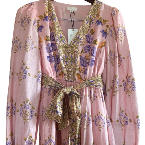 A Loves A Dresses & Skirts - Elegant Pink Floral Maxi Dress NWT XS “a loves a”